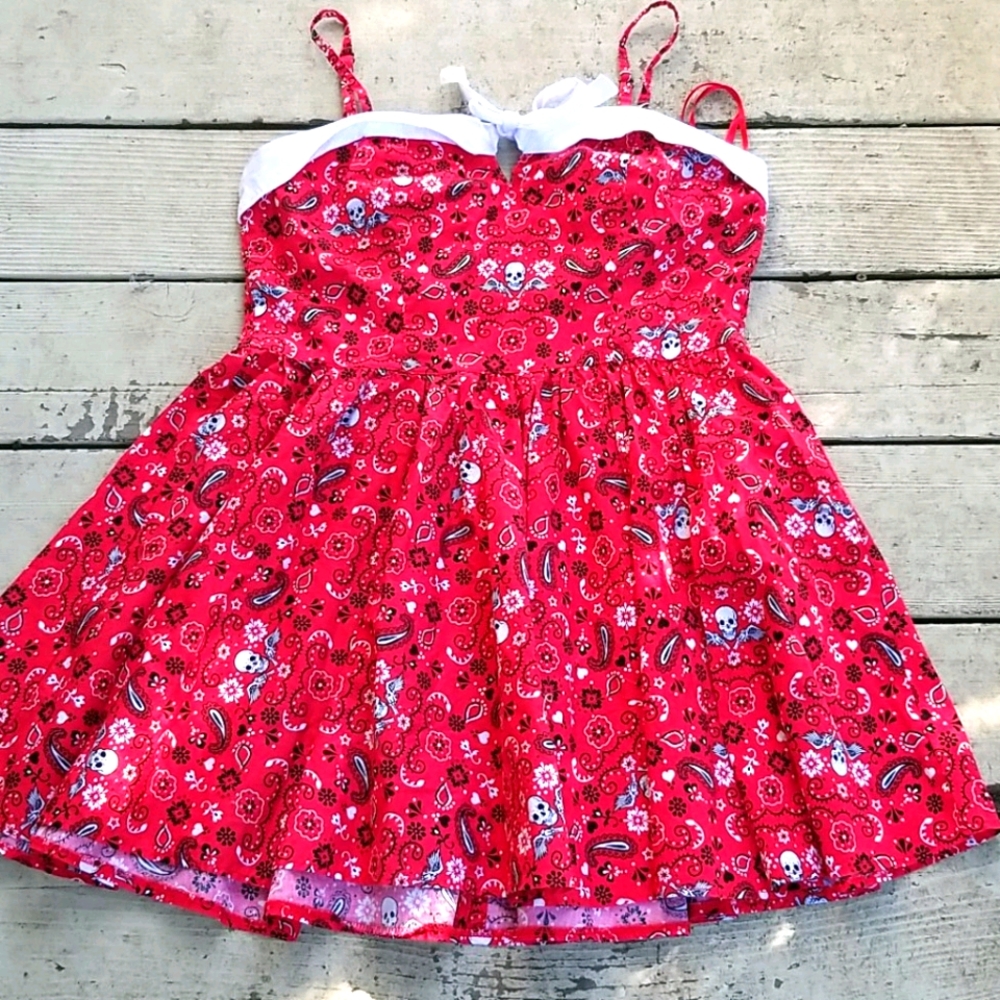 🖤☠🖤 XL Hell Bunny Mini Dress Skulls Wings Guns